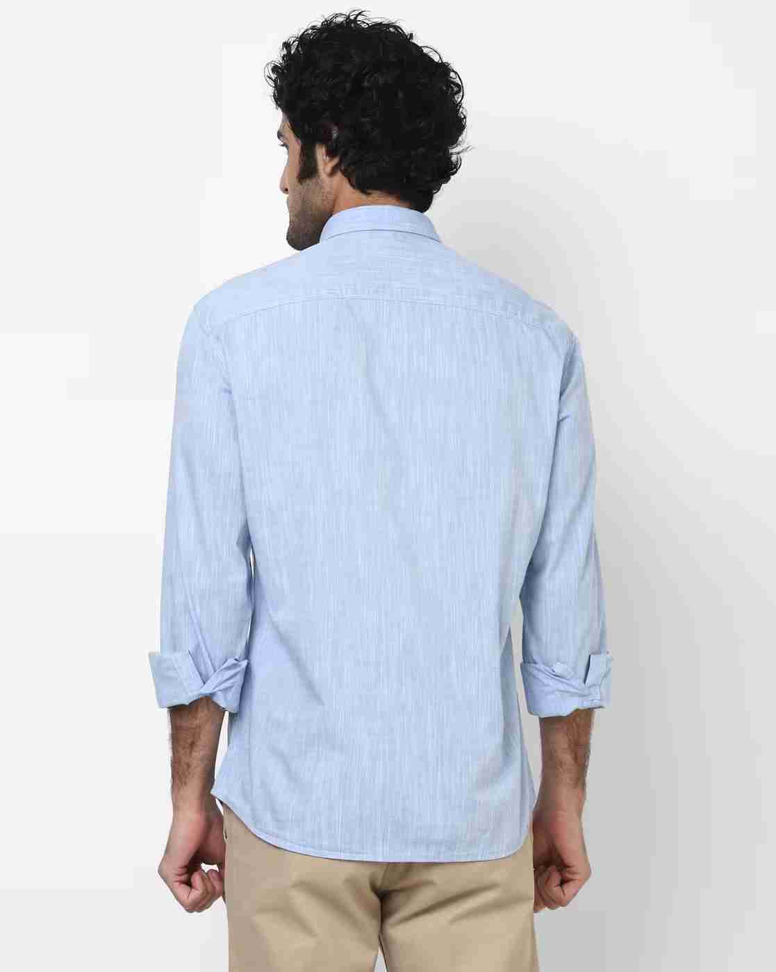 JOHN PLAYERS | Slim Fit Shirt with Patch Pocket|1