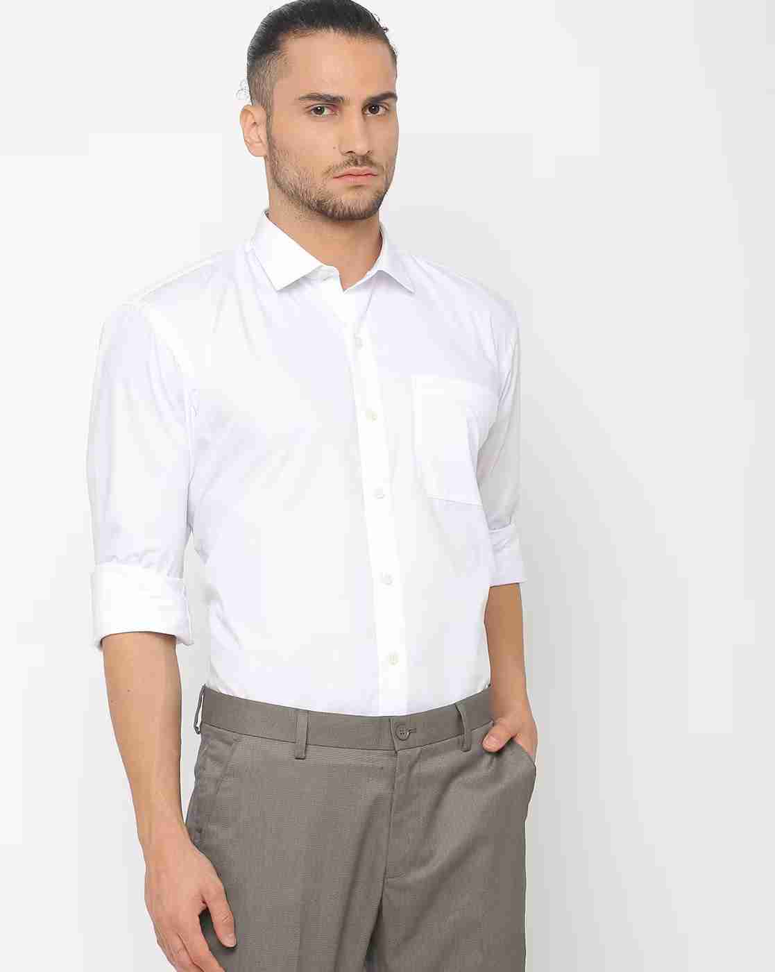 JOHN PLAYERS | Slim Fit Shirt with Patch Pocket|0