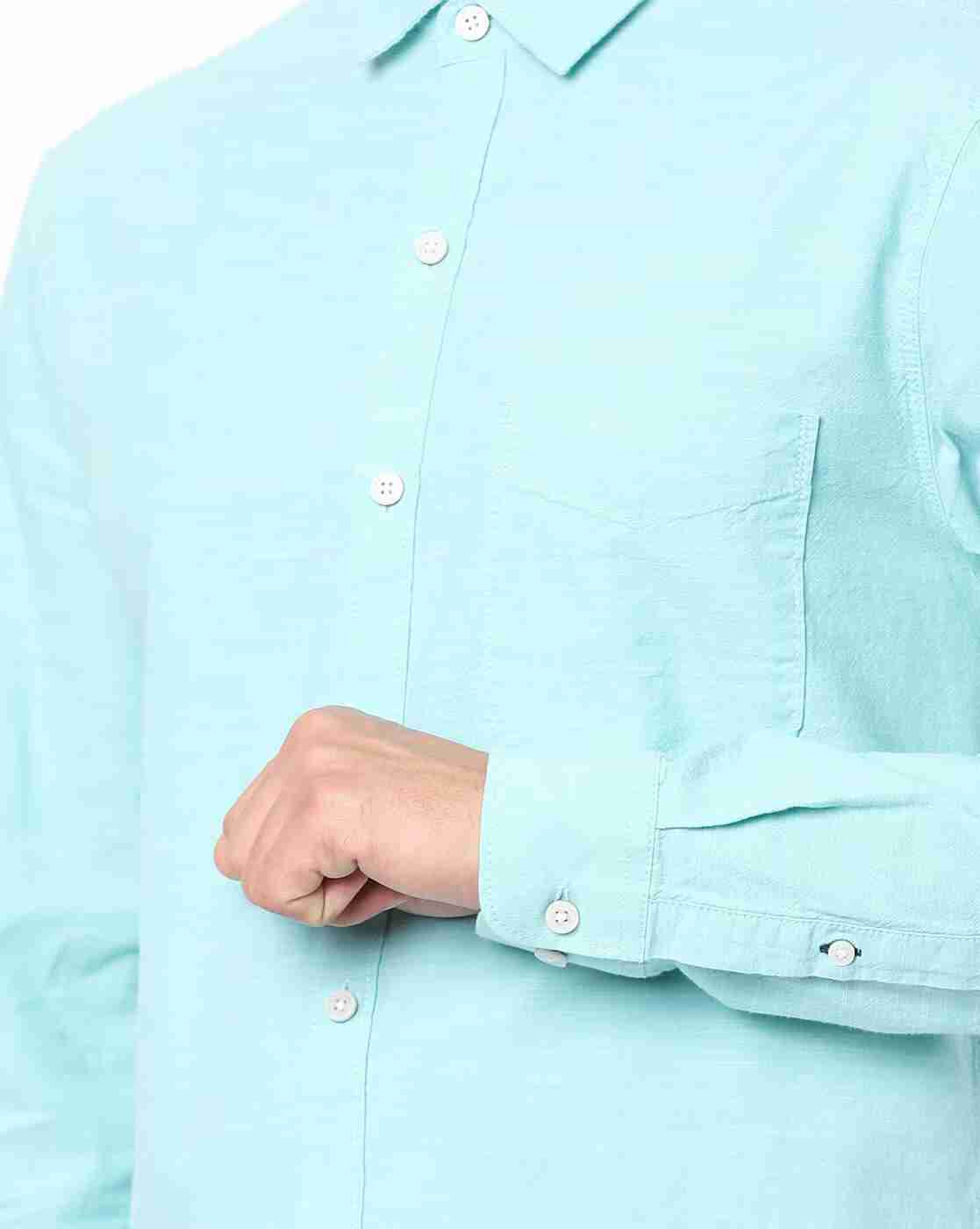 JOHN PLAYERS | Men Extra Slim Fit Shirt with Patch Pocket|3