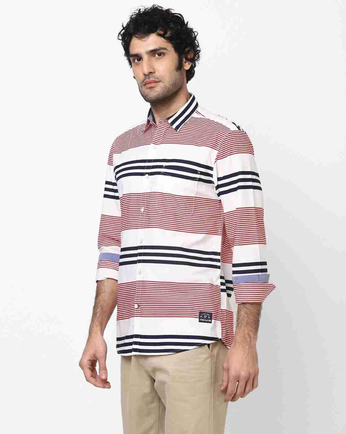 JOHN PLAYERS | Striped Extra Slim Fit Shirt with Patch Pocket|0