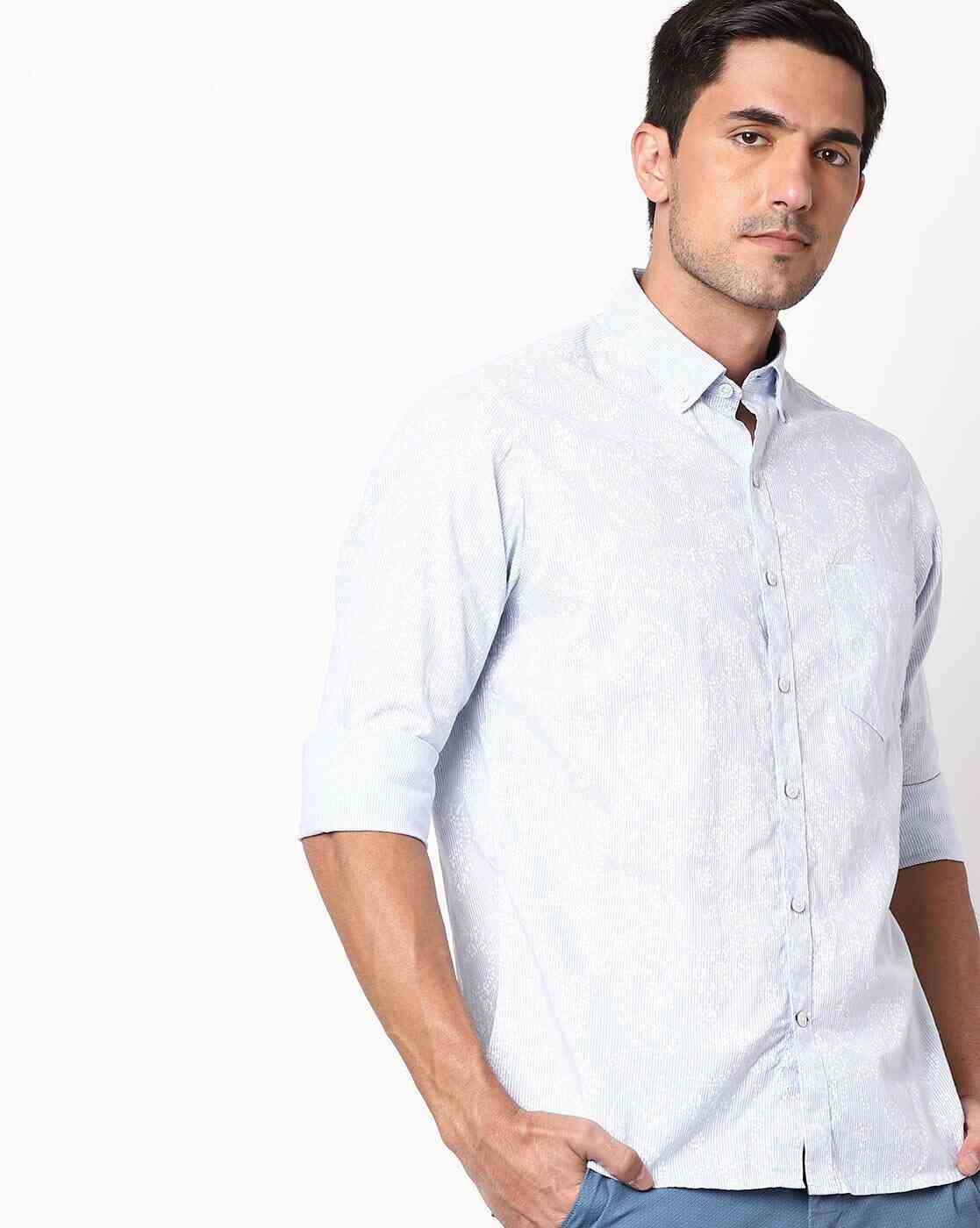 JOHN PLAYERS | Men Printed Extra Slim Fit Shirt|0