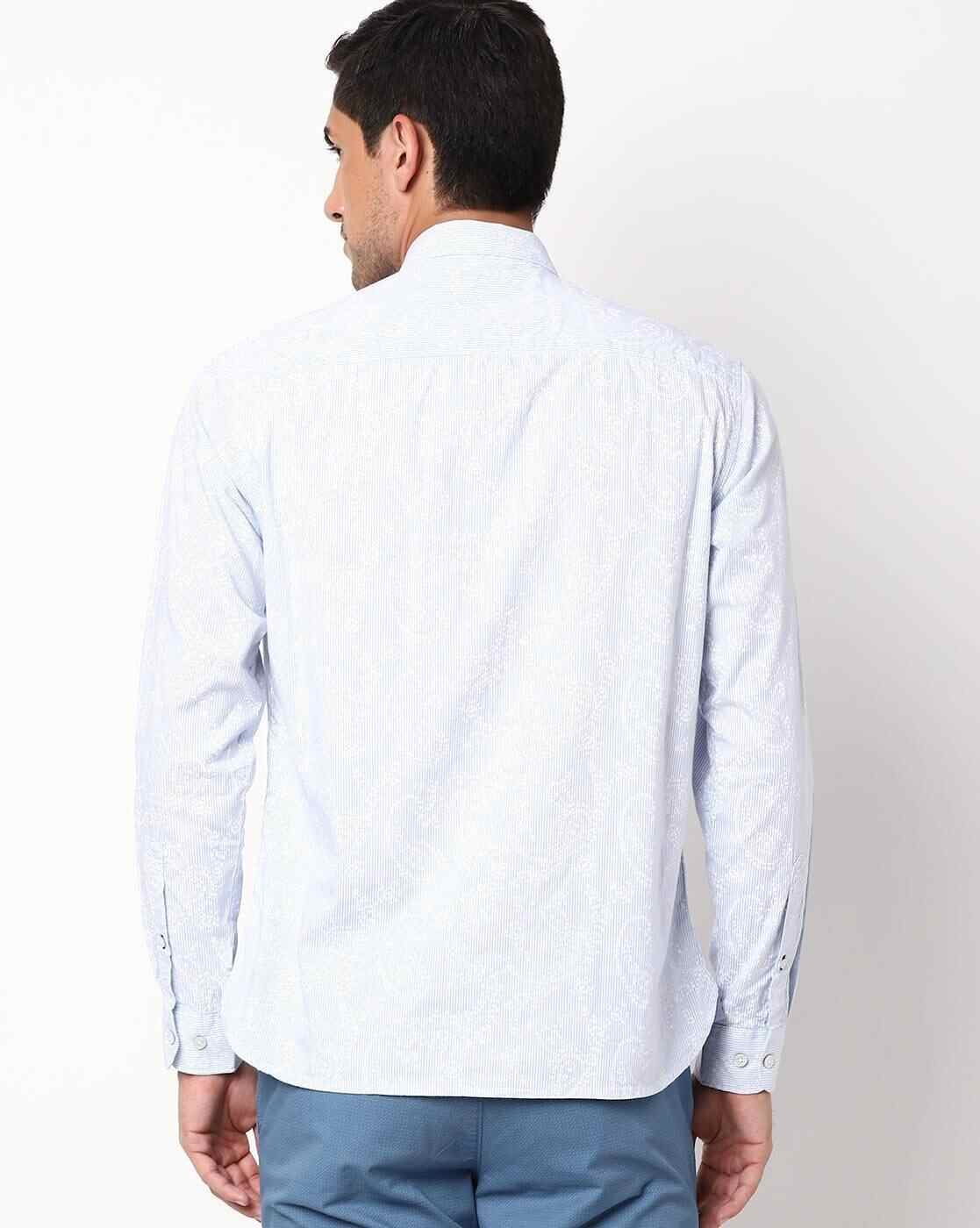 JOHN PLAYERS | Men Printed Extra Slim Fit Shirt|1