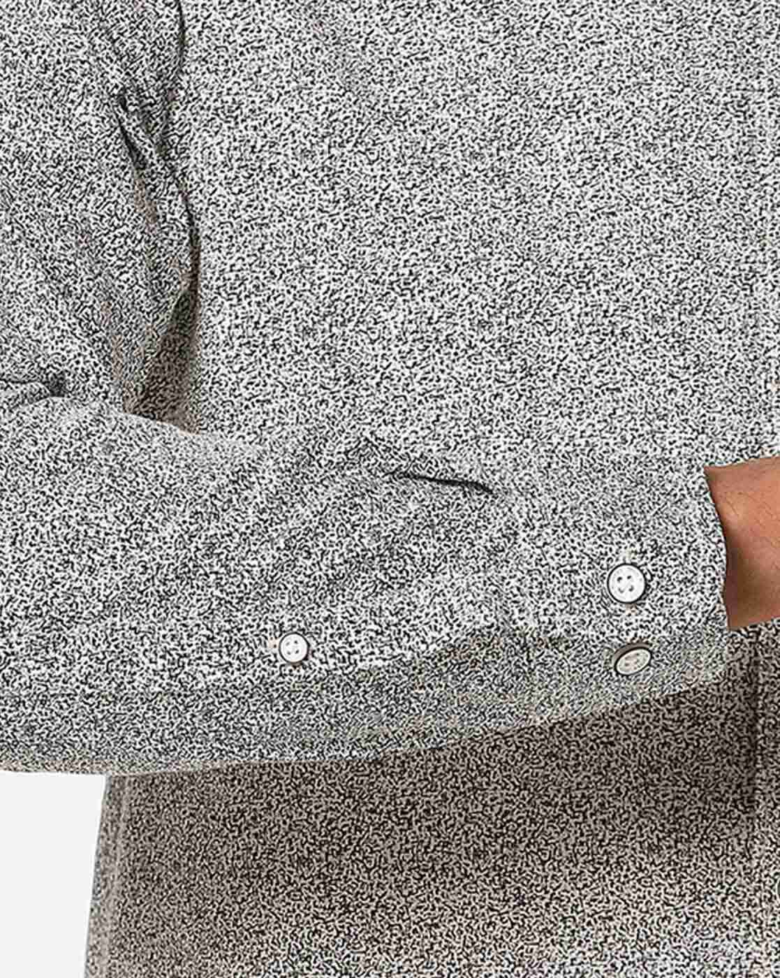 JOHN PLAYERS | Abstract Print Slim Fit Shirt with Patch Pocket|3