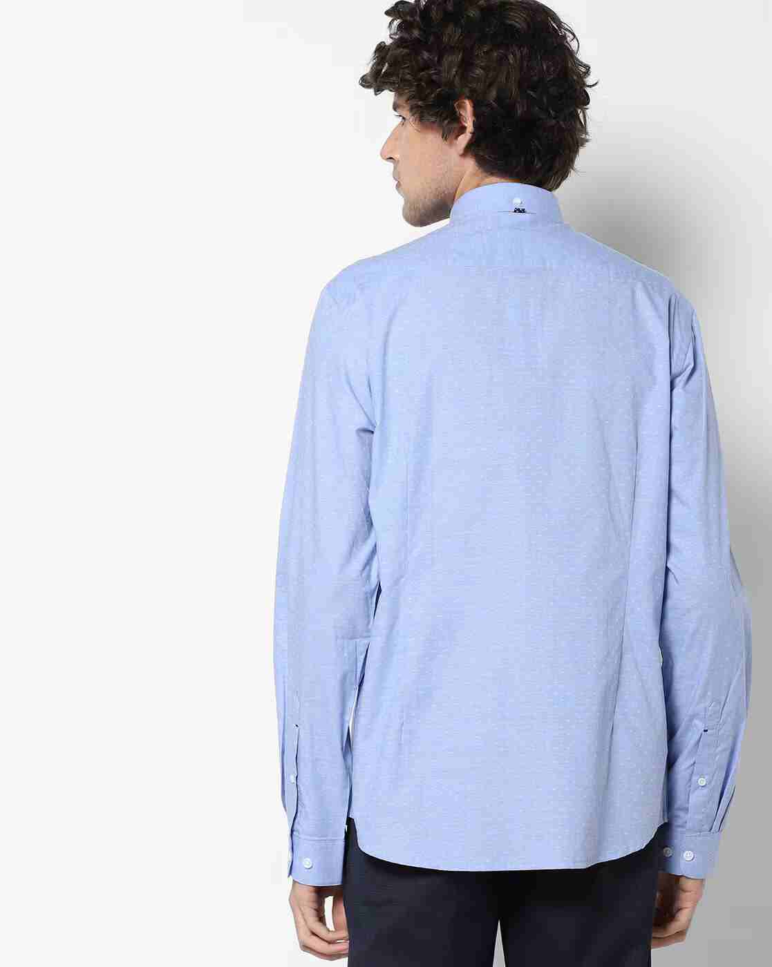 JOHN PLAYERS | Men Extra Slim Fit Shirt with Patch Pocket|1