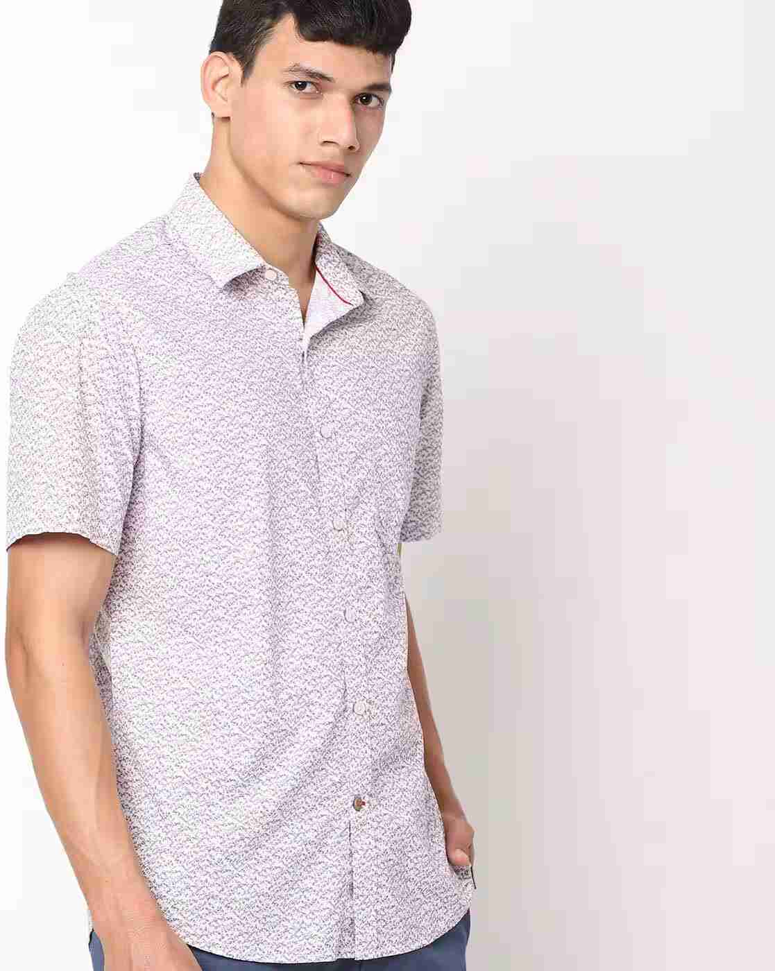 JOHN PLAYERS | The Business Casual Printed Extra Slim Fit Shirt|0