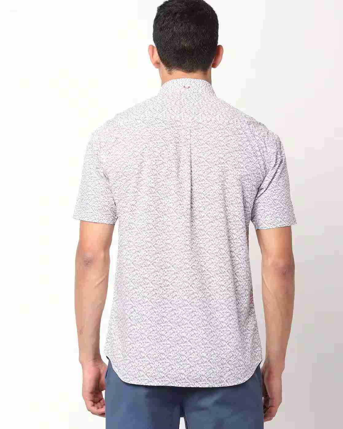 JOHN PLAYERS | The Business Casual Printed Extra Slim Fit Shirt|1