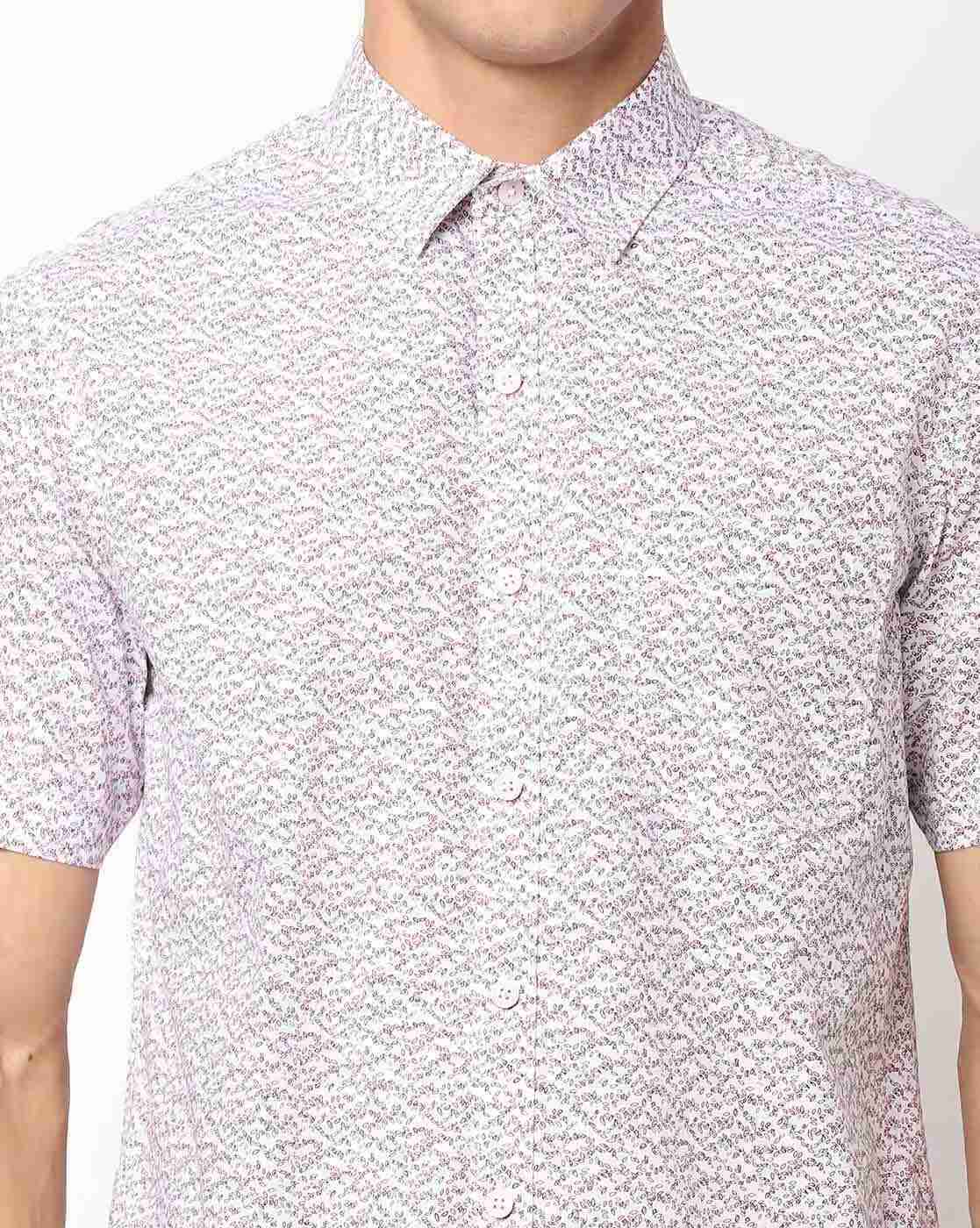 JOHN PLAYERS | The Business Casual Printed Extra Slim Fit Shirt|2
