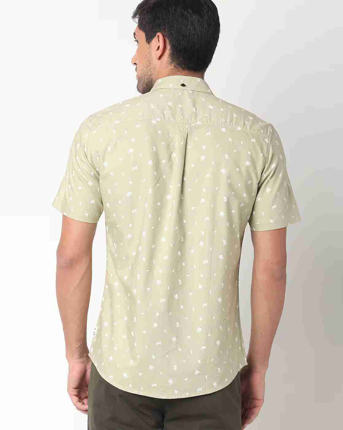 JOHN PLAYERS | Floral Print Extra Slim Fit with Patch Pocket|1