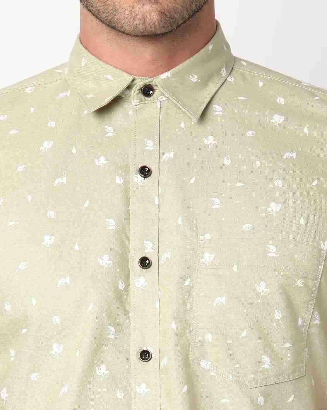 JOHN PLAYERS | Floral Print Extra Slim Fit with Patch Pocket|2