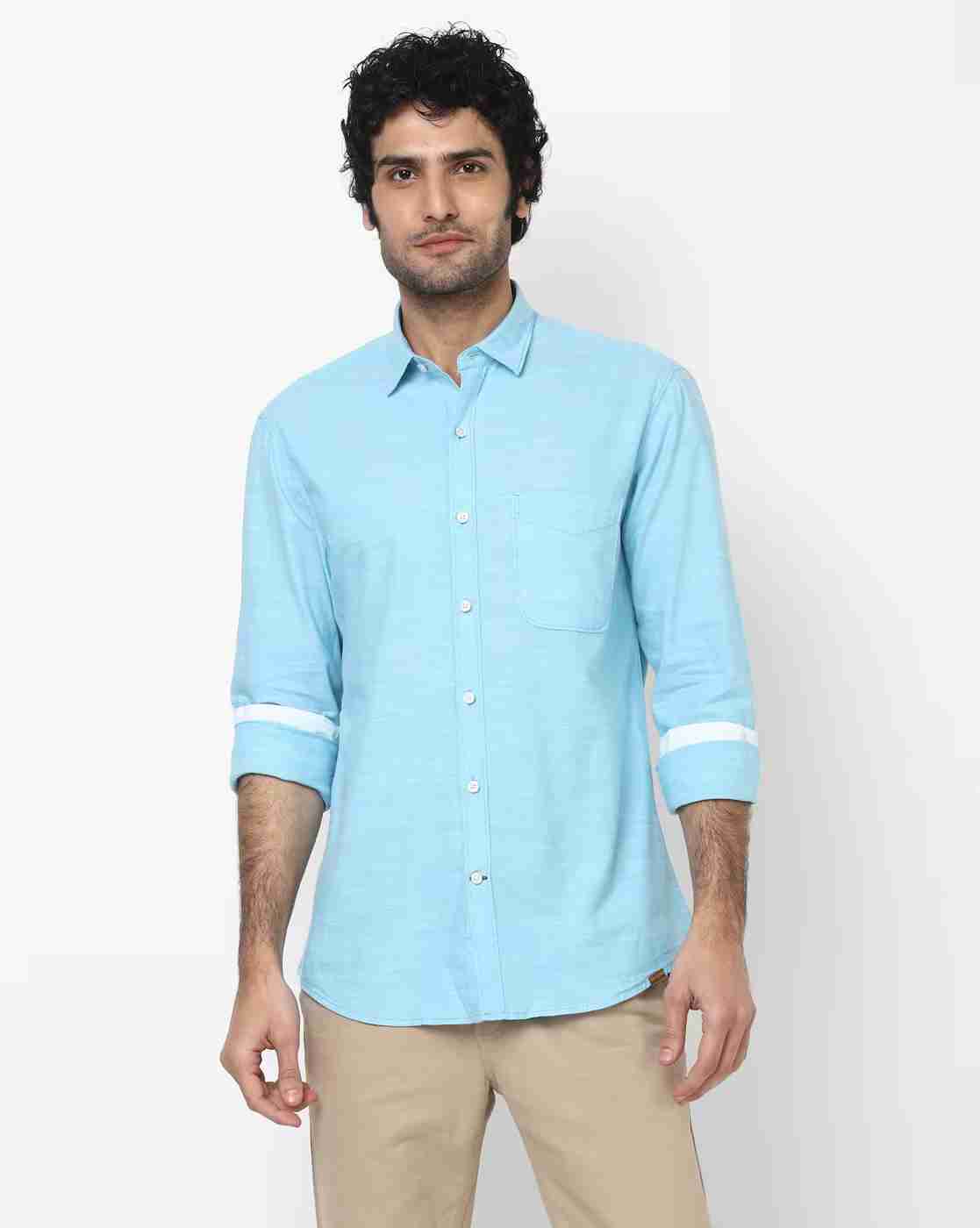 JOHN PLAYERS | Textured Shirt with Patch Pocket|0