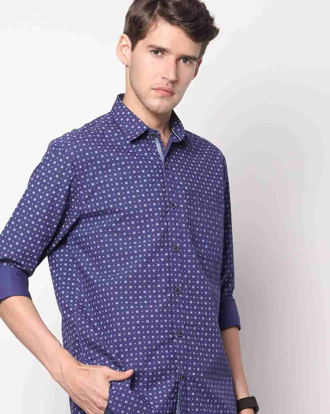 JOHN PLAYERS | Men The Business Casual Printed Extra Slim Fit Shirt|0