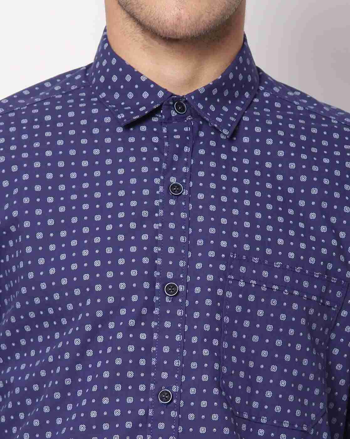 JOHN PLAYERS | Men The Business Casual Printed Extra Slim Fit Shirt|2