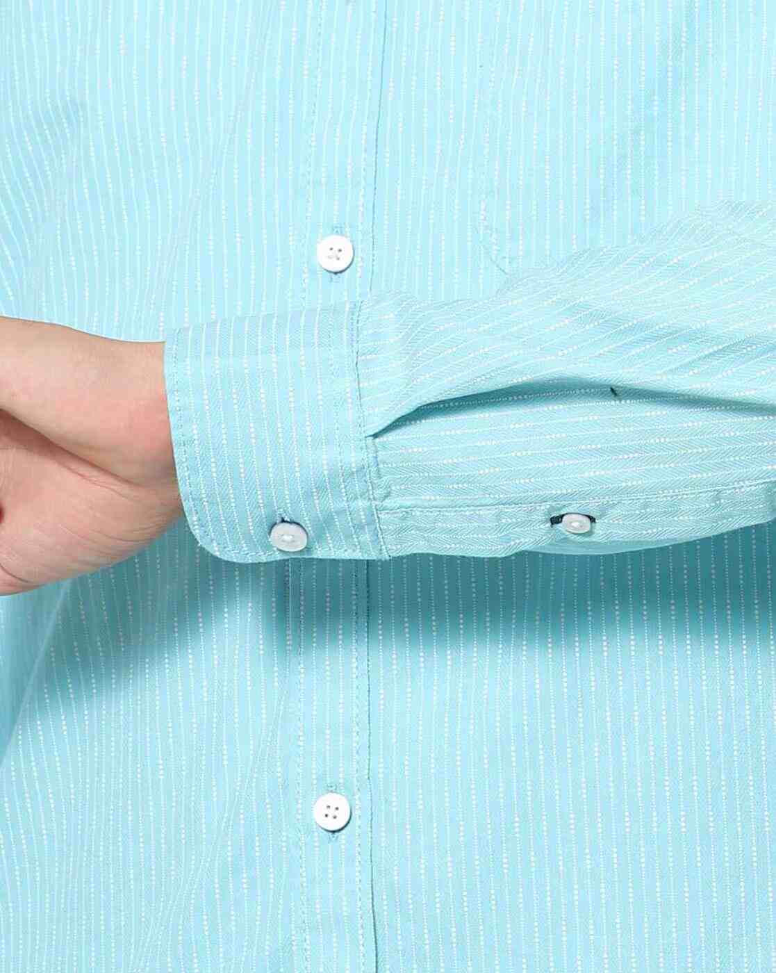 John Players | Men The Business Casual Striped Extra Slim Fit Shirt|2
