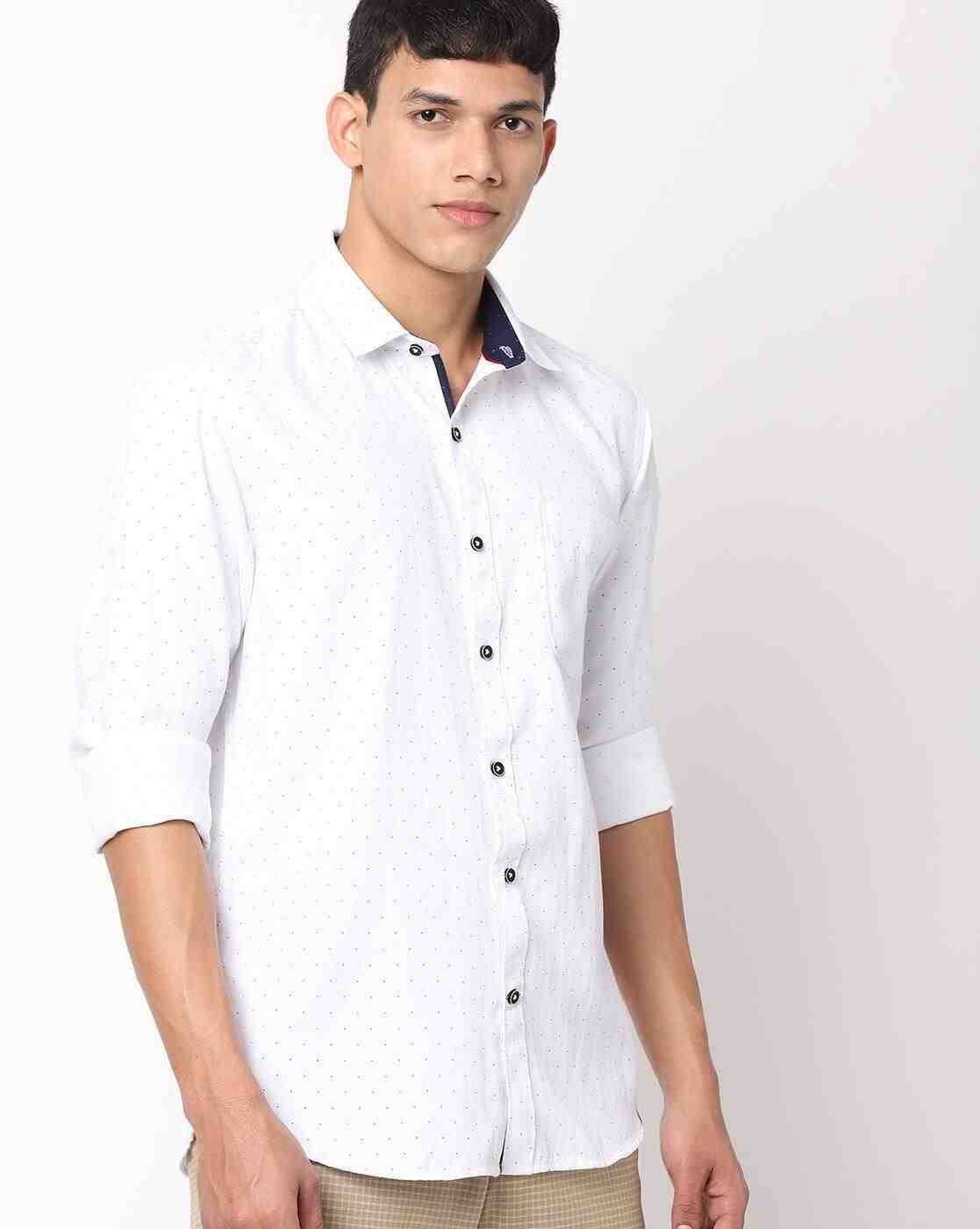 John Players | Polka-Dot Print Extra Slim Fit Shirt|0