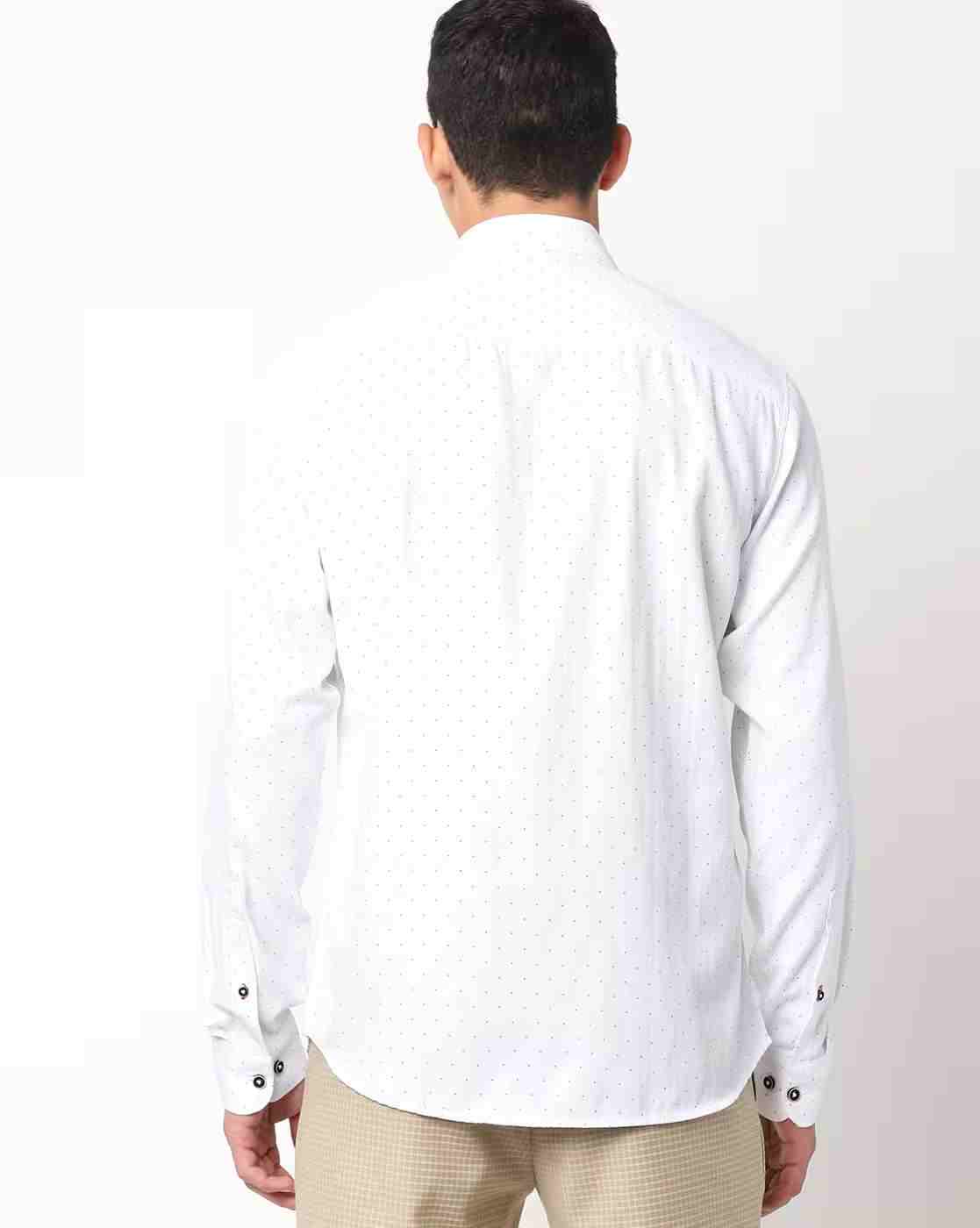 John Players | Polka-Dot Print Extra Slim Fit Shirt|1