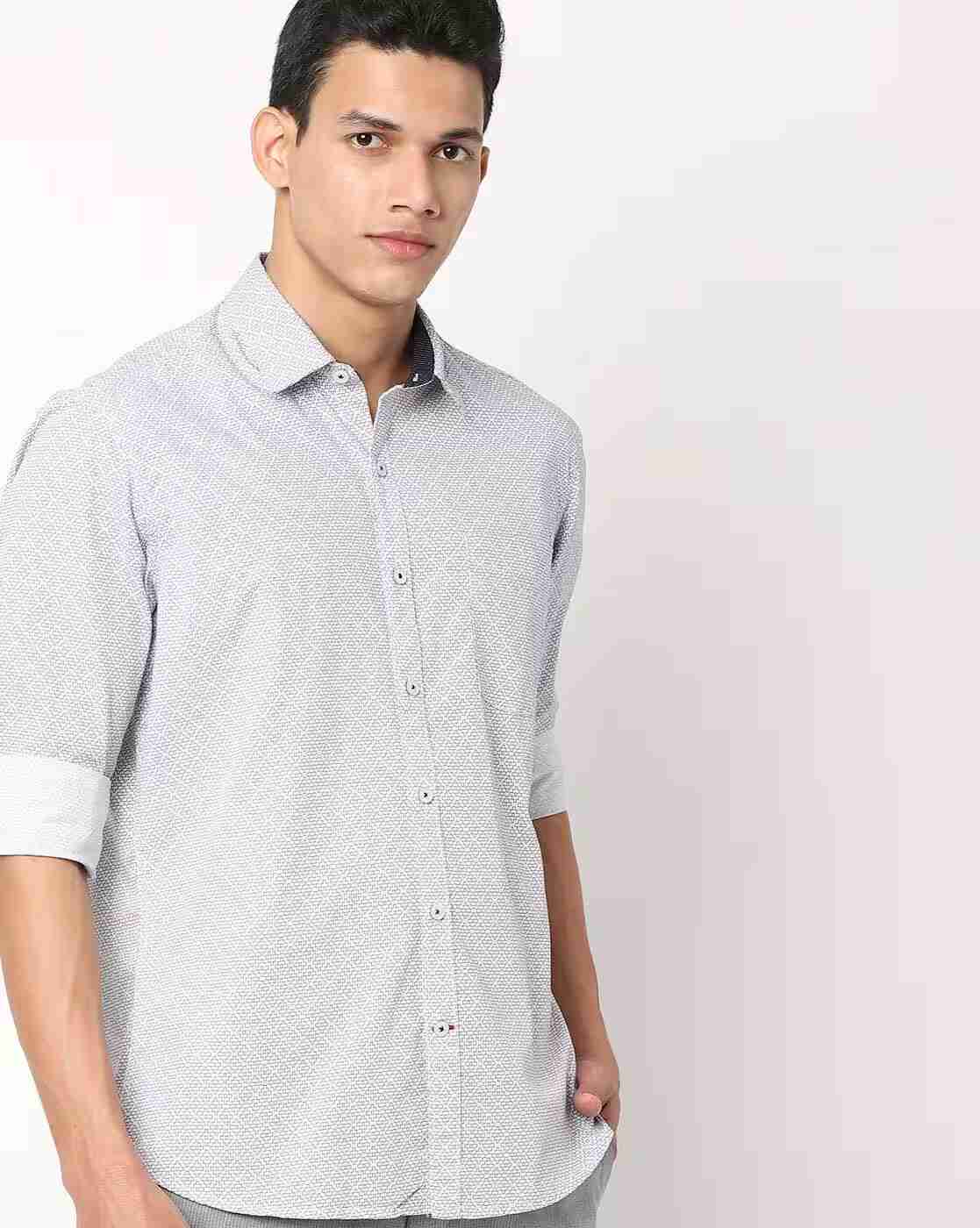 JOHN PLAYERS | Printed Extra Slim Fit Shirt with Patch Pocket|0