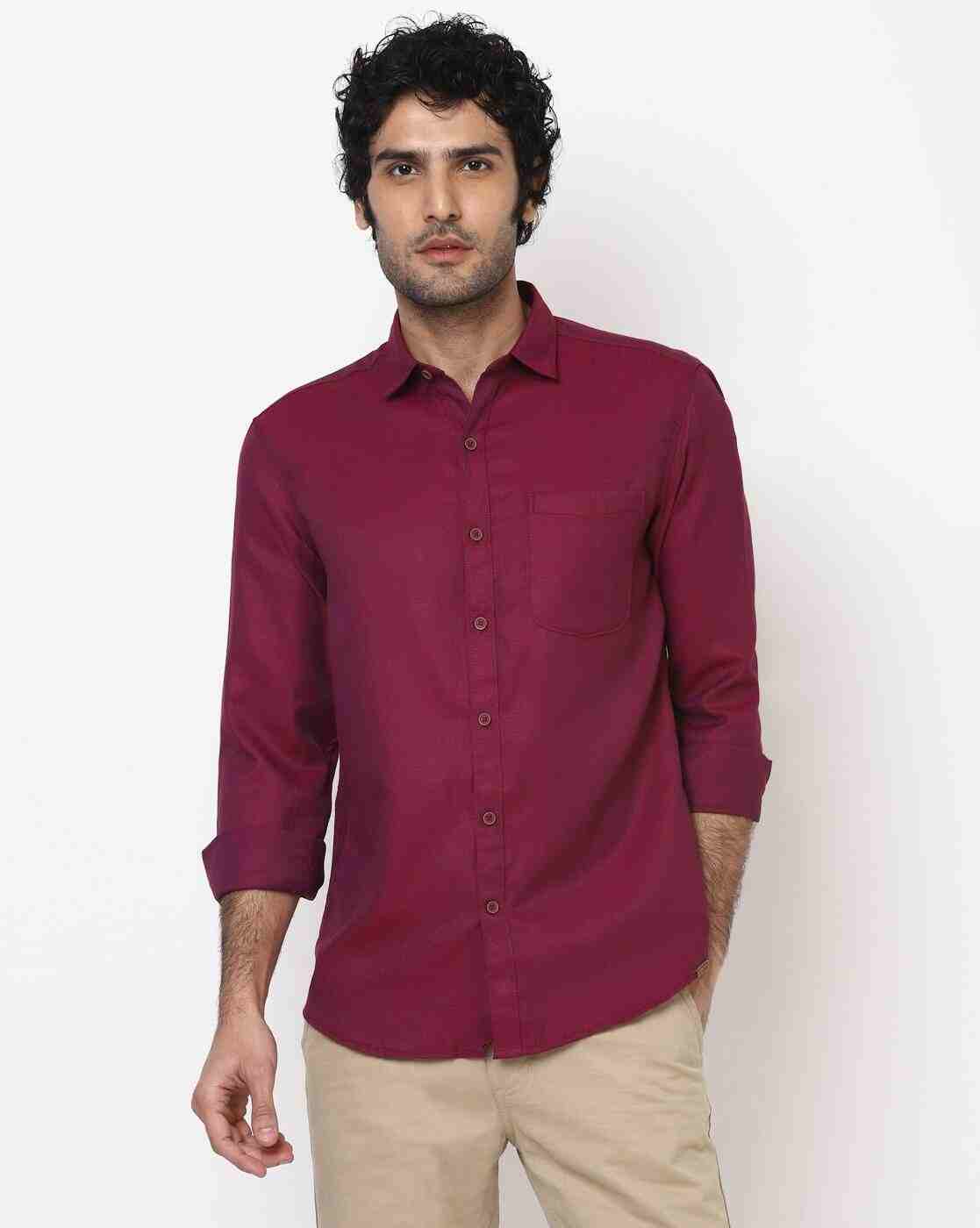 Slim Fit Shirt with Patch Pocket