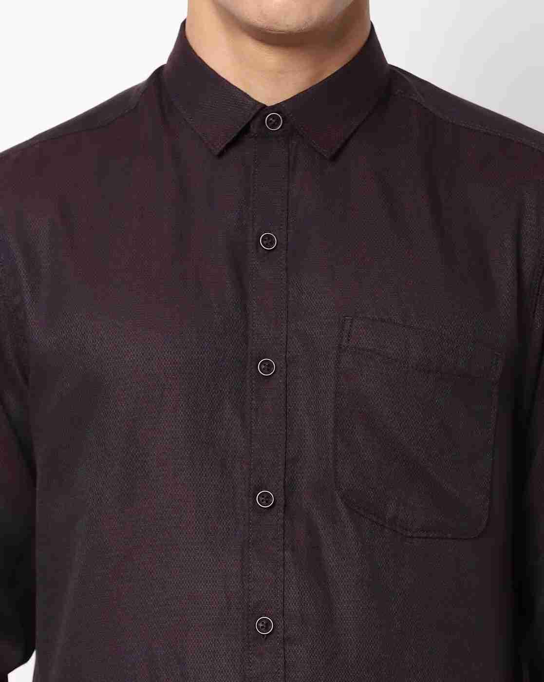JOHN PLAYERS | Textured Extra Slim Fit Shirt with Patch Pocket|2