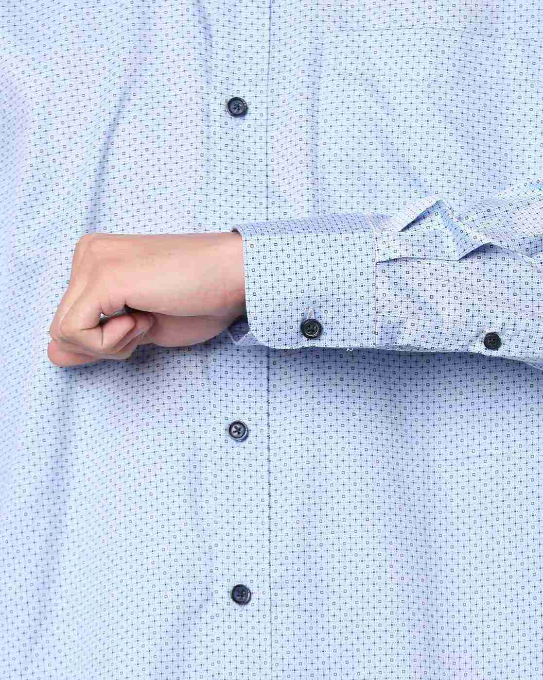 JOHN PLAYERS | Printed Spread-Collar Shirt with Patch Pocket|3