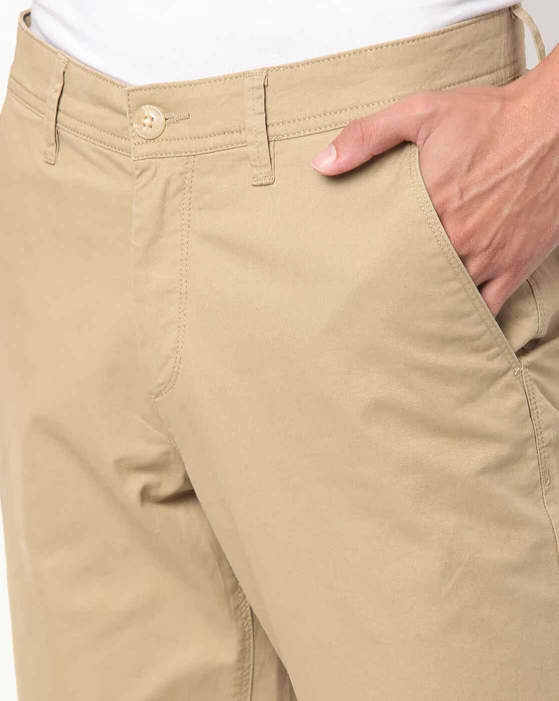 John Players | Slim Fit Chinos with Insert Pockets|3