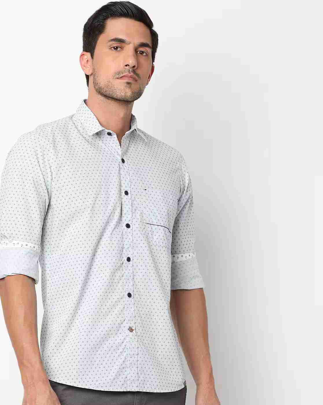 Men Printed Extra Slim Fit Shirt with Patch Pocket