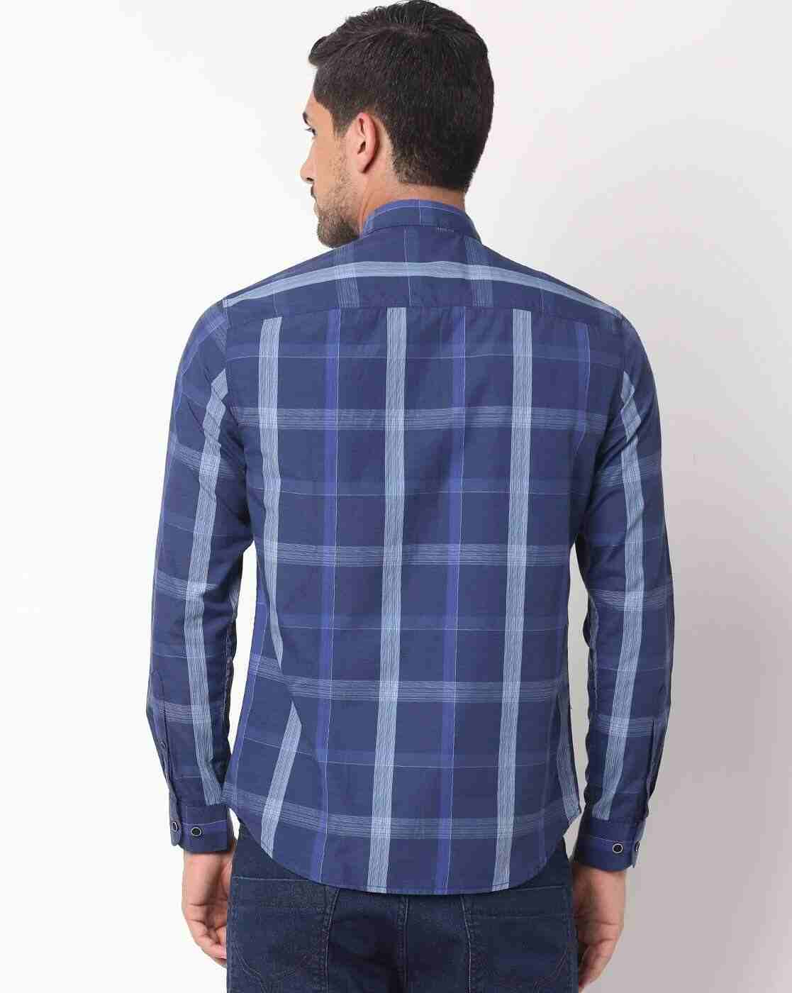 JOHN PLAYERS | Checked Slim Fit Shirt|1