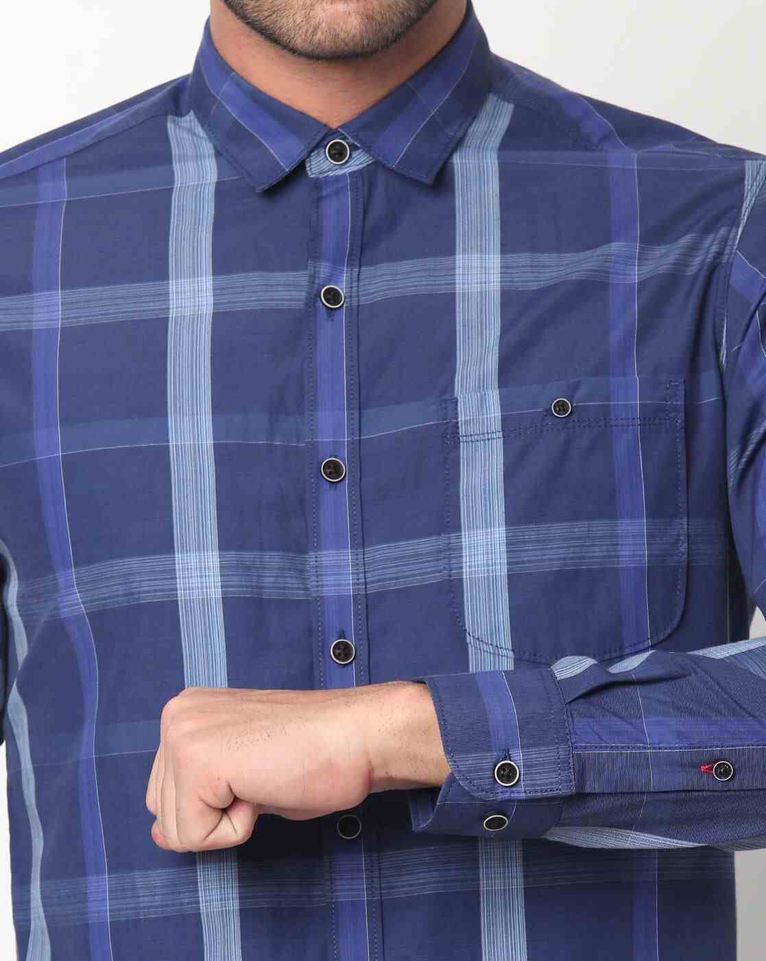 JOHN PLAYERS | Checked Slim Fit Shirt|3