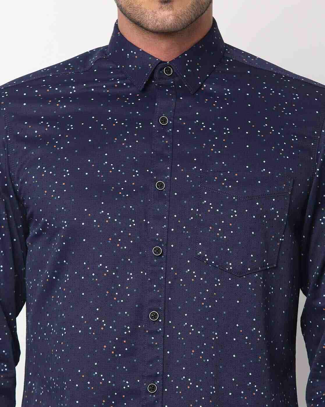 JOHN PLAYERS | Printed Slim Fit Shirt|2