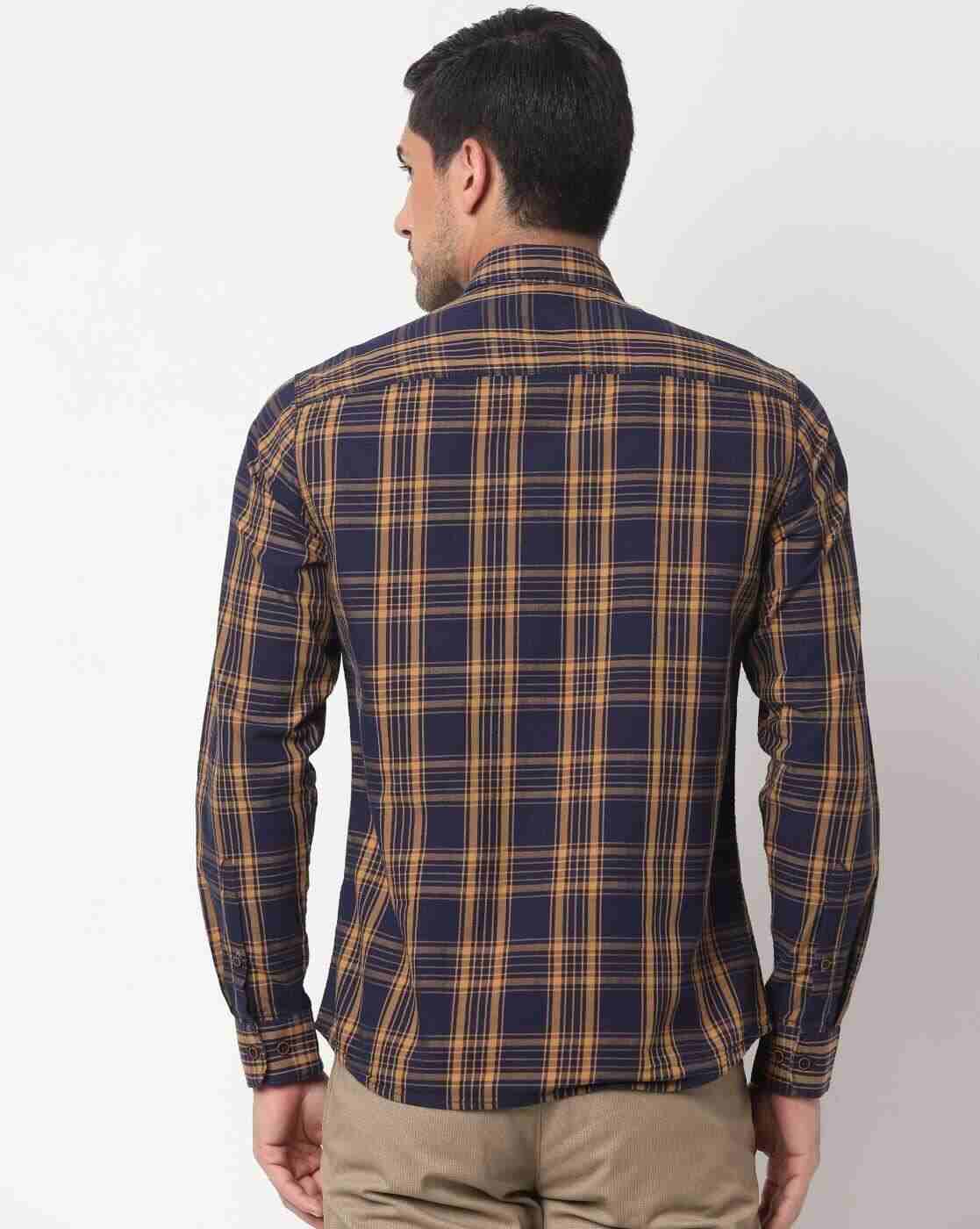 JOHN PLAYERS | Checked Slim Fit Shirt|1