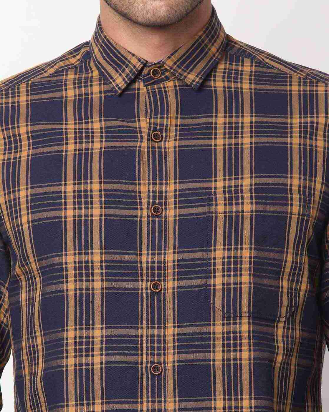 JOHN PLAYERS | Checked Slim Fit Shirt|2