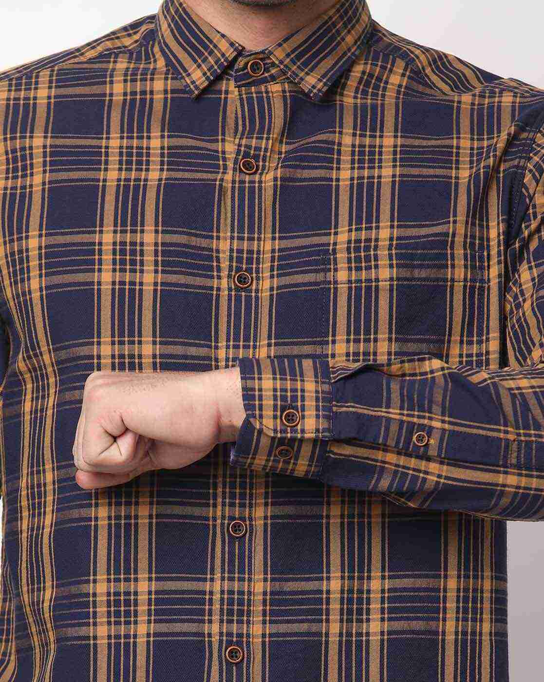 JOHN PLAYERS | Checked Slim Fit Shirt|3