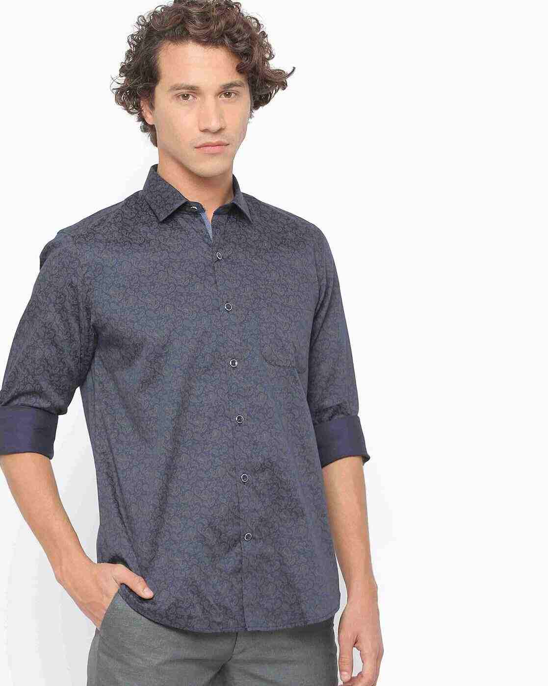 JOHN PLAYERS | Men Paisley Print Slim Fit Shirt|0