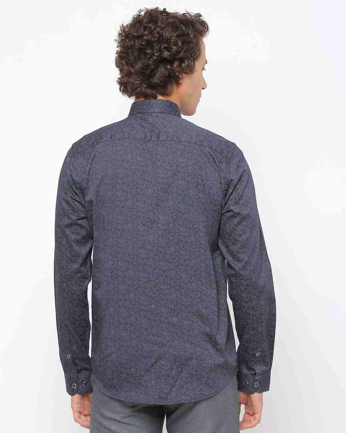 JOHN PLAYERS | Men Paisley Print Slim Fit Shirt|1