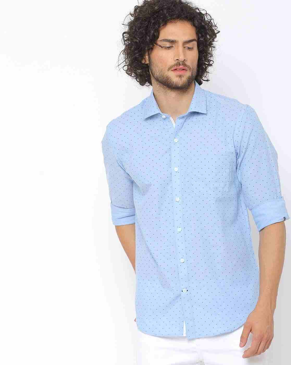 JOHN PLAYERS | Micro Print Slim Fit Shirt with Patch Pocket|0