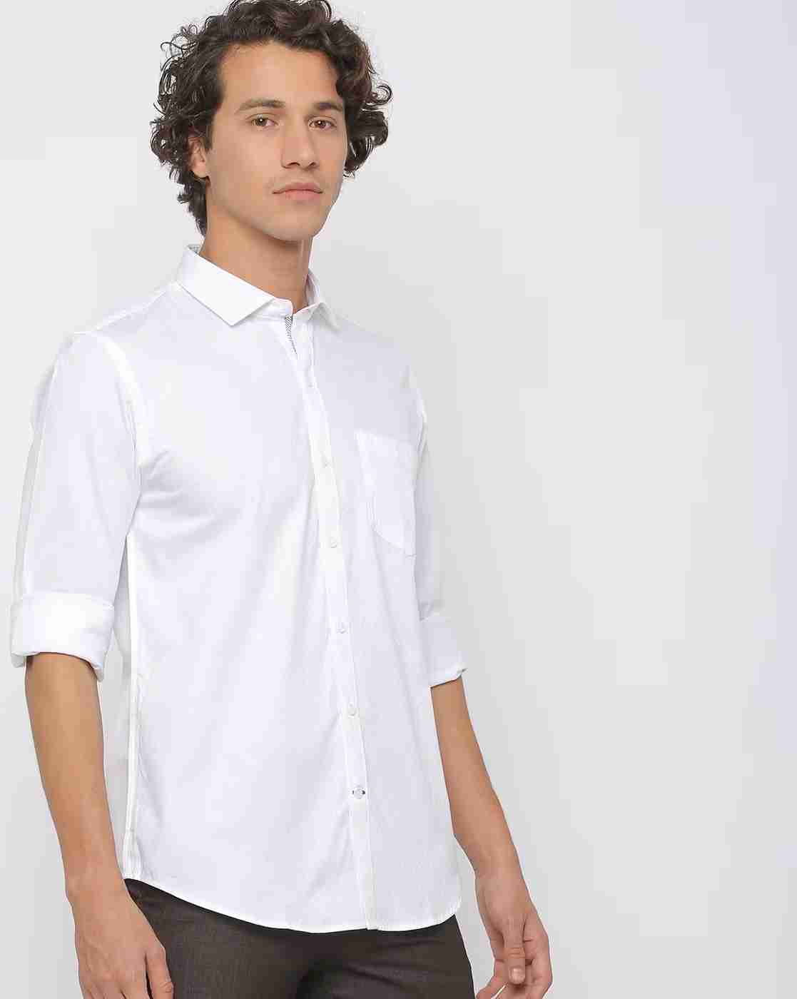 JOHN PLAYERS | Geometric Print Slim Fit Shirt with Patch Pocket|0
