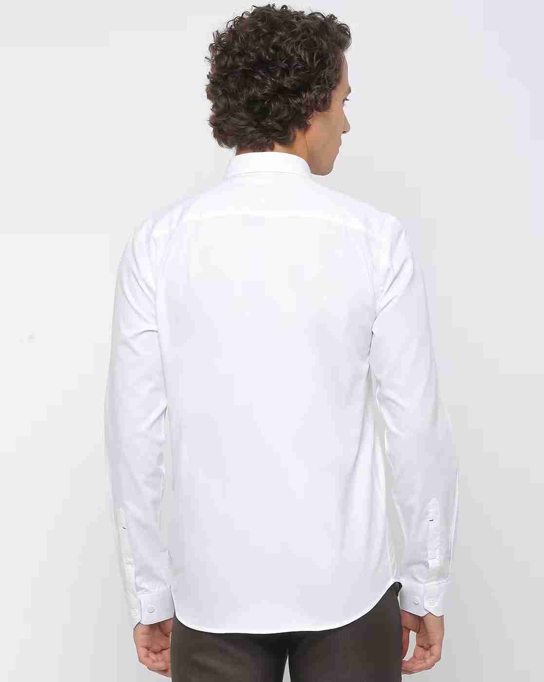 JOHN PLAYERS | Geometric Print Slim Fit Shirt with Patch Pocket|1