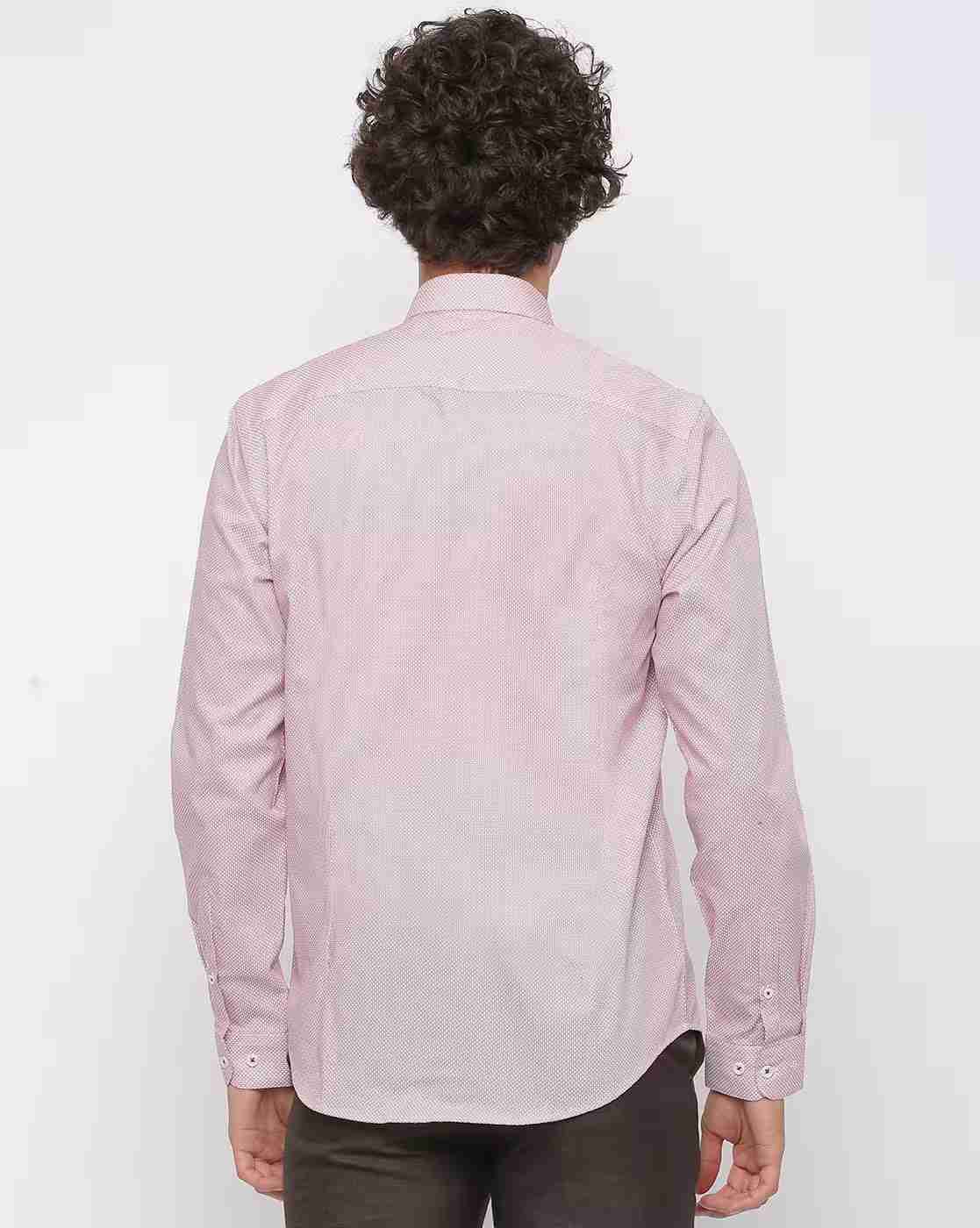 JOHN PLAYERS | Textured Slim Fit Shirt with Patch Pocket|1