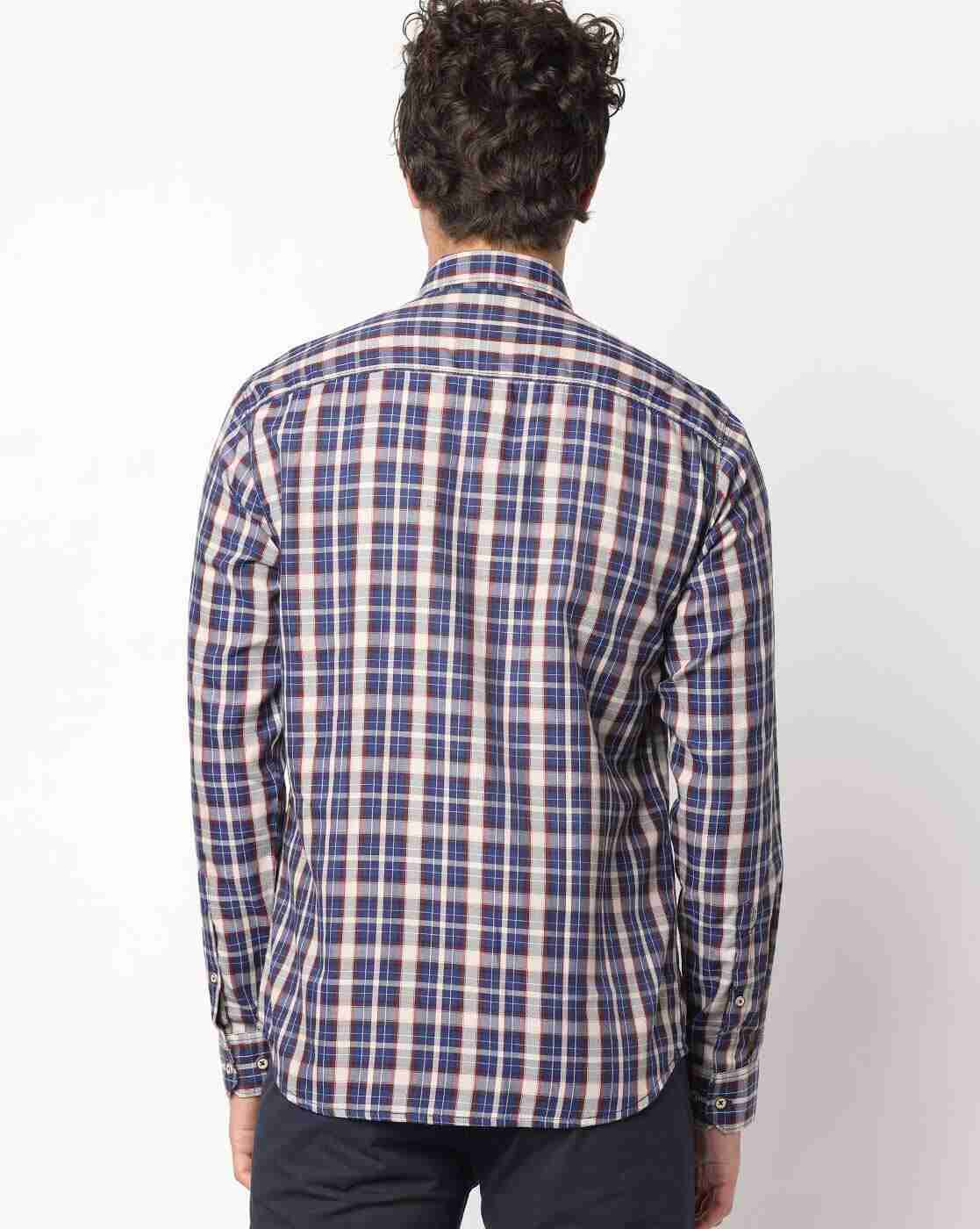 JOHN PLAYERS | Checked Extra Slim Fit Shirt|1