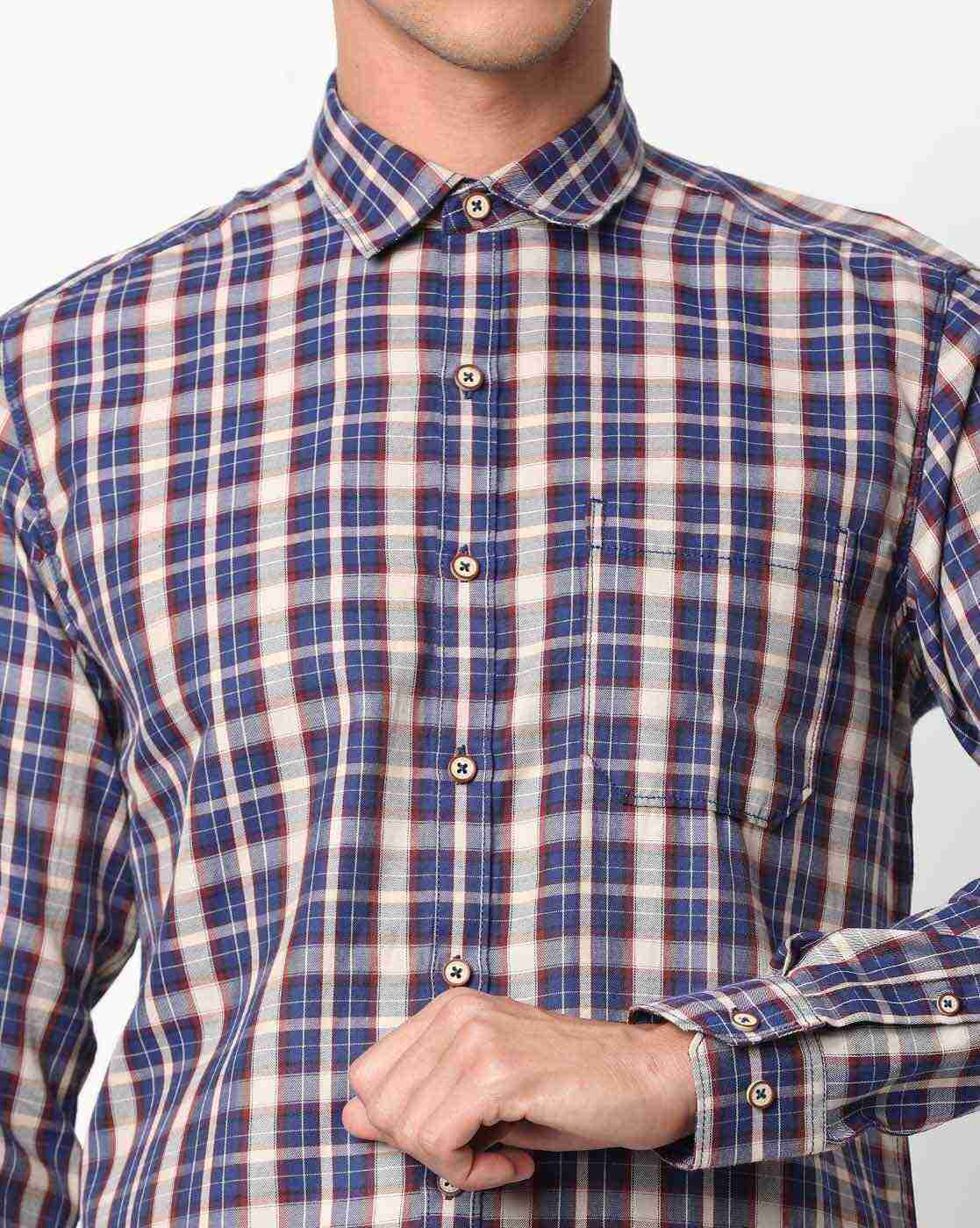 JOHN PLAYERS | Checked Extra Slim Fit Shirt|3