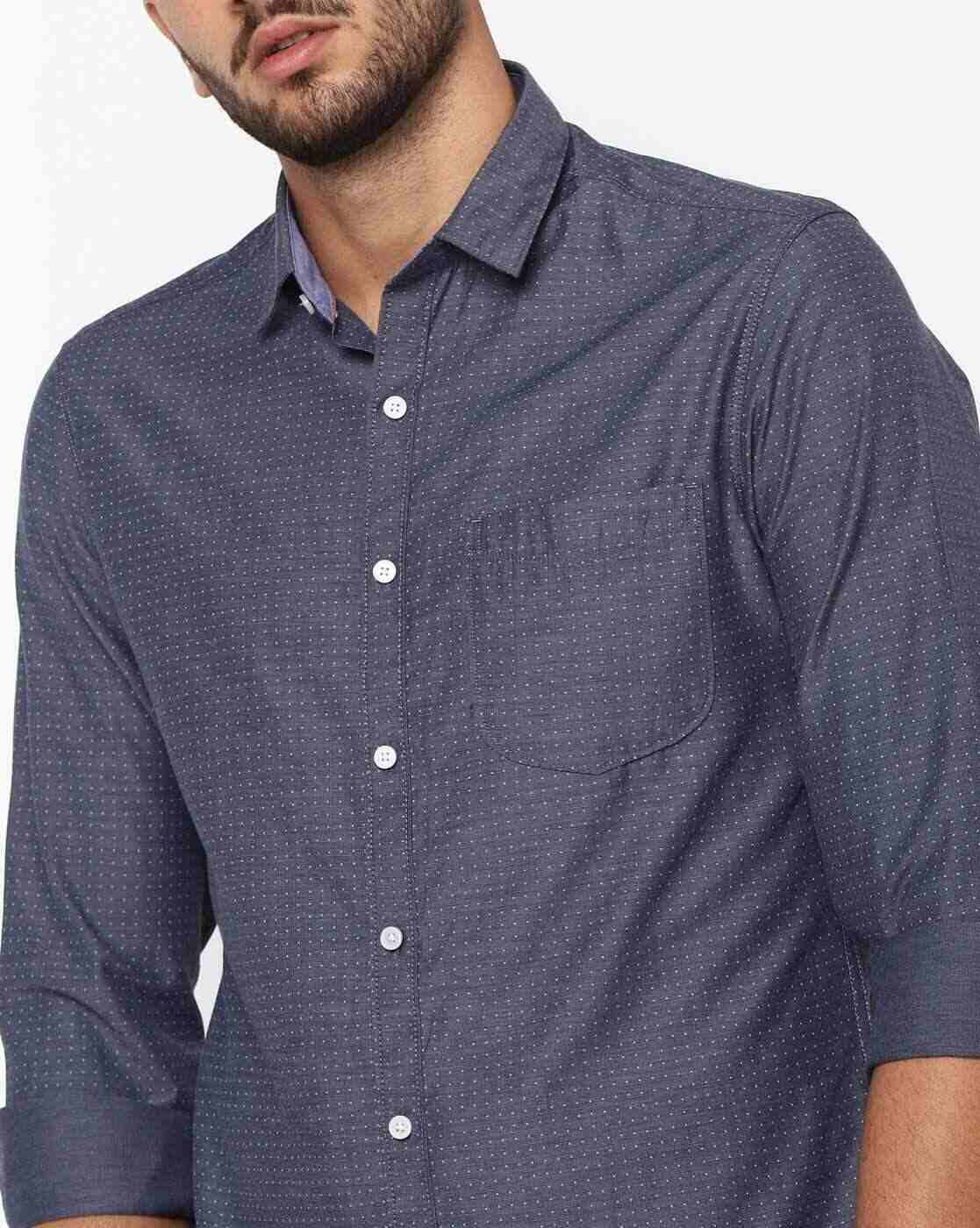 JOHN PLAYERS | Micro Print Extra Slim Fit Shirt|2