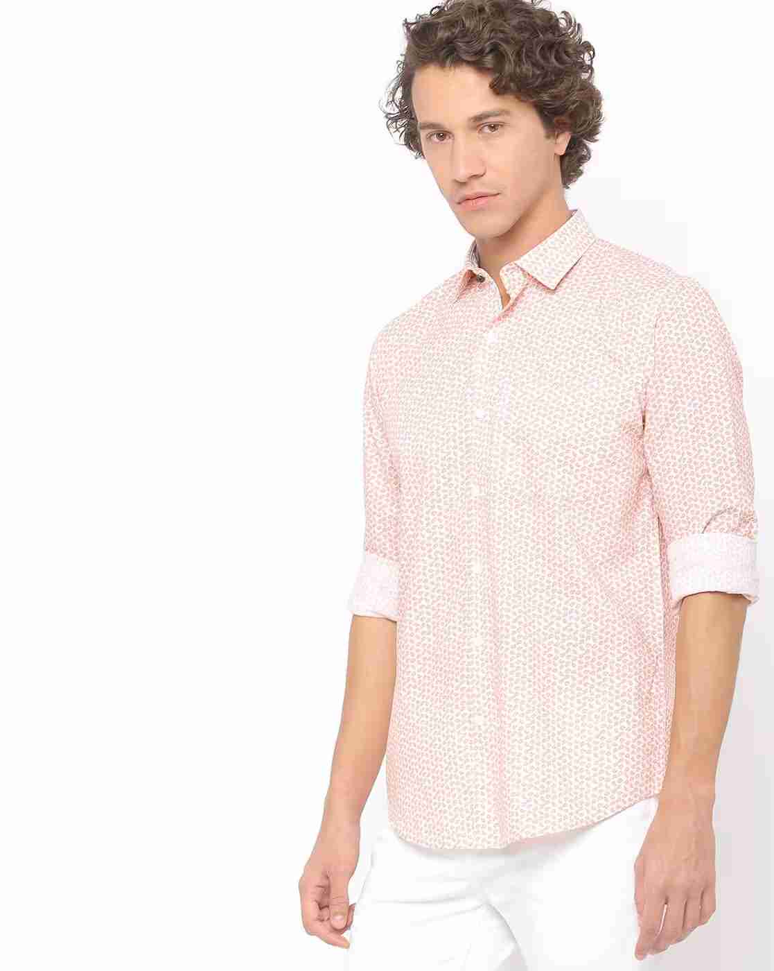 JOHN PLAYERS | Micro Print Slim Fit Shirt with Patch Pocket|0
