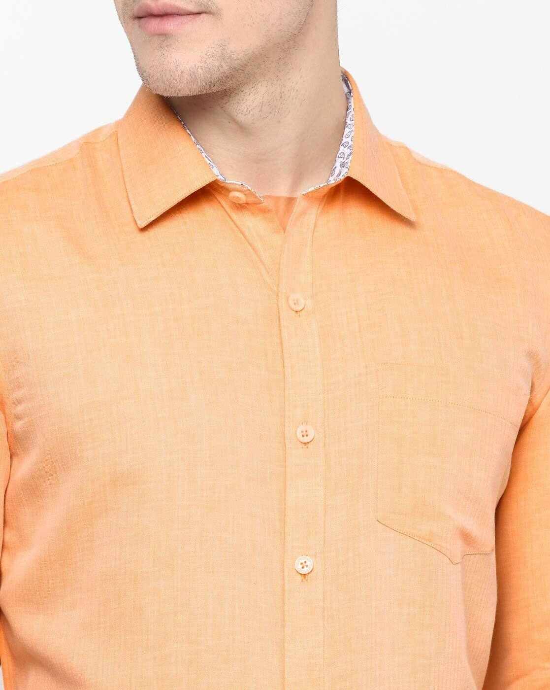 JOHN PLAYERS | Slim Fit Cotton Shirt with Patch Pocket|2