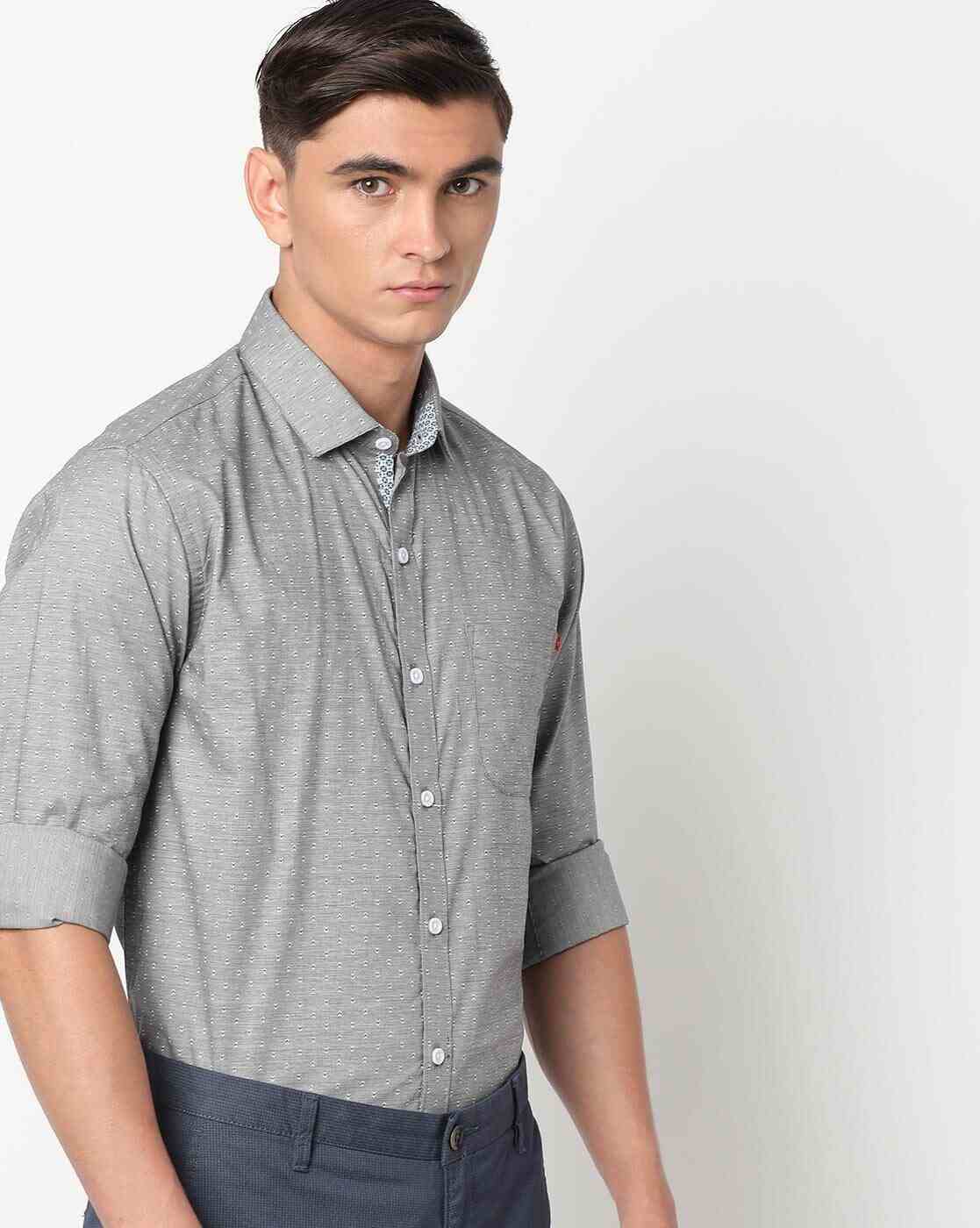 John Players | Printed Slim Fit Shirt|0