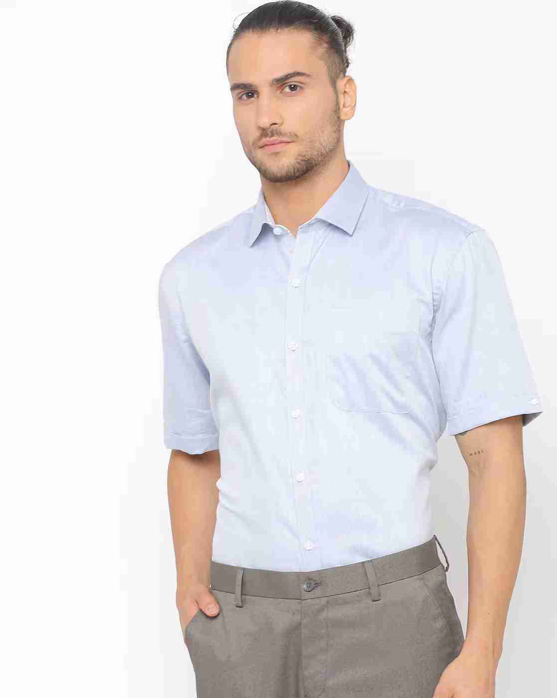 JOHN PLAYERS | Slim Fit Shirt with Patch Pocket|0