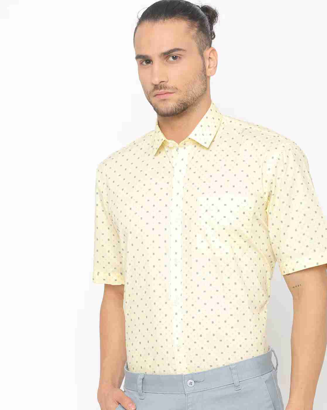 JOHN PLAYERS | Printed Slim Fit Shirt with Patch Pocket|0