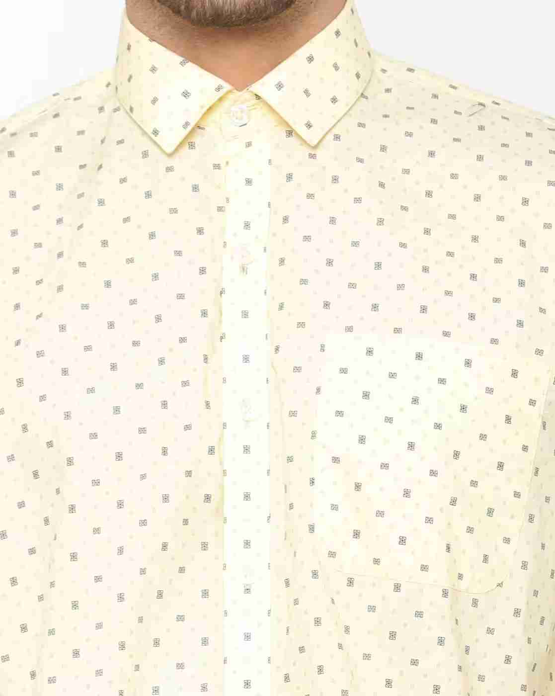 JOHN PLAYERS | Printed Slim Fit Shirt with Patch Pocket|2