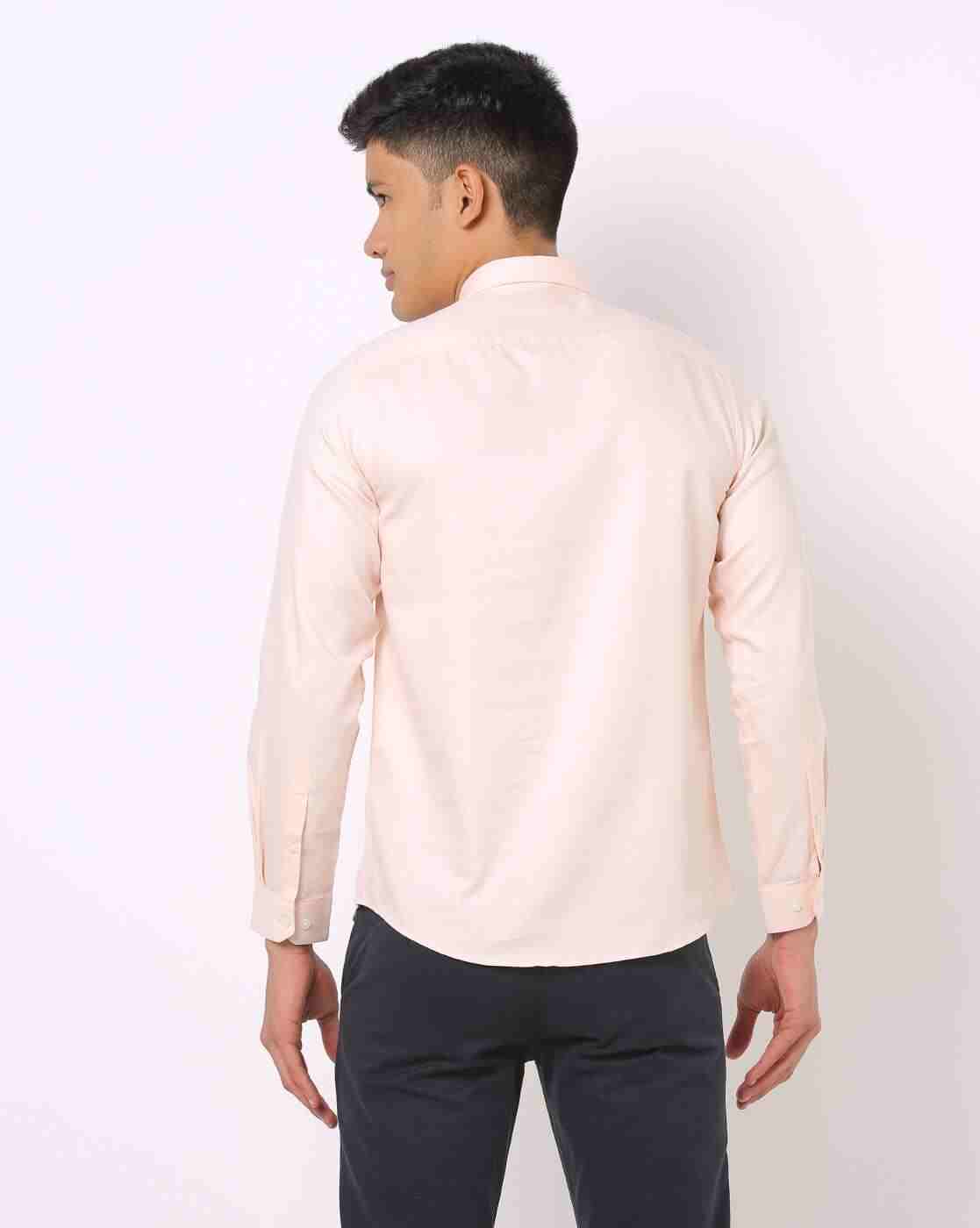 John Players | Men Slim Fit Shirt with Patch Pocket|2