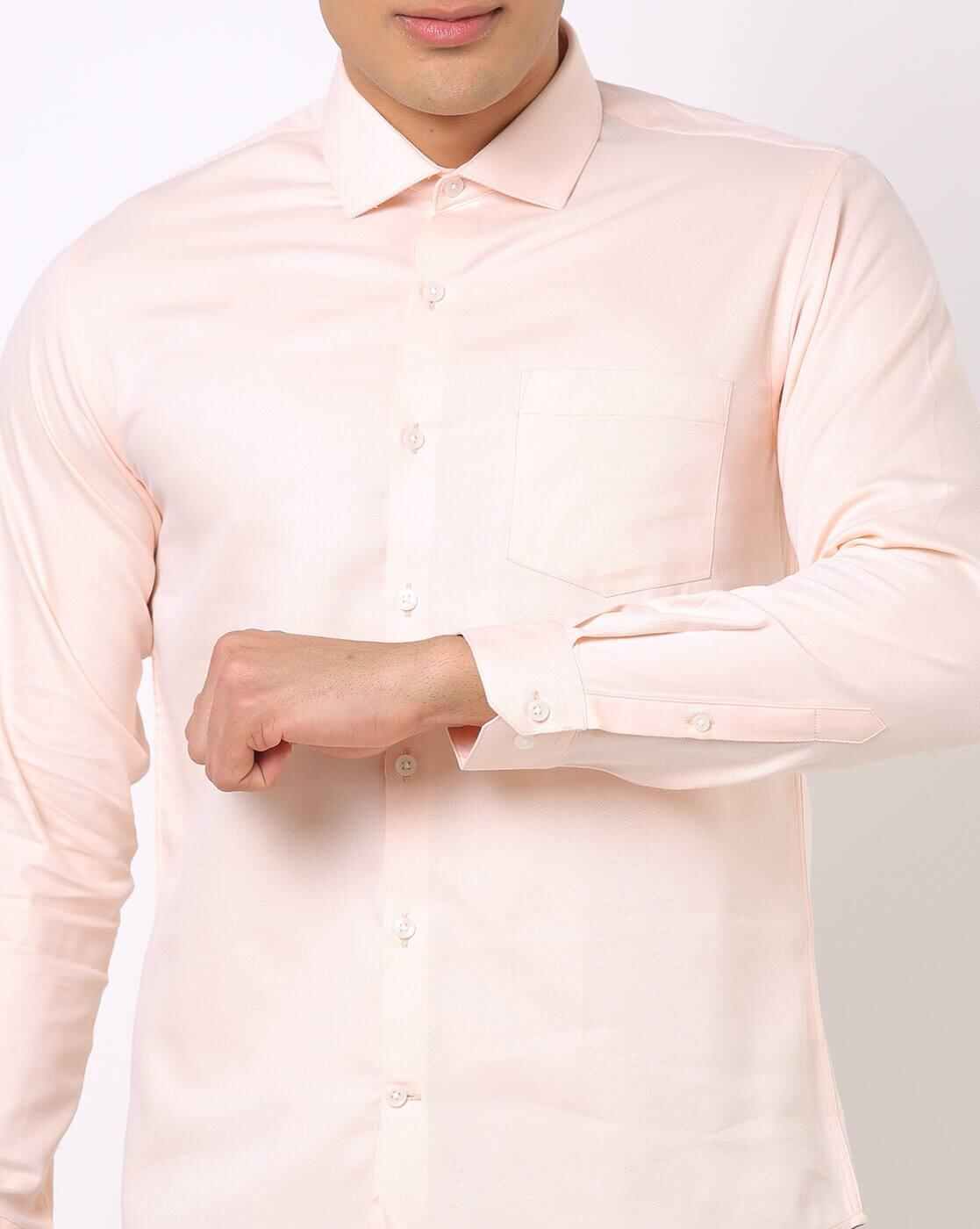 John Players | Men Slim Fit Shirt with Patch Pocket|3