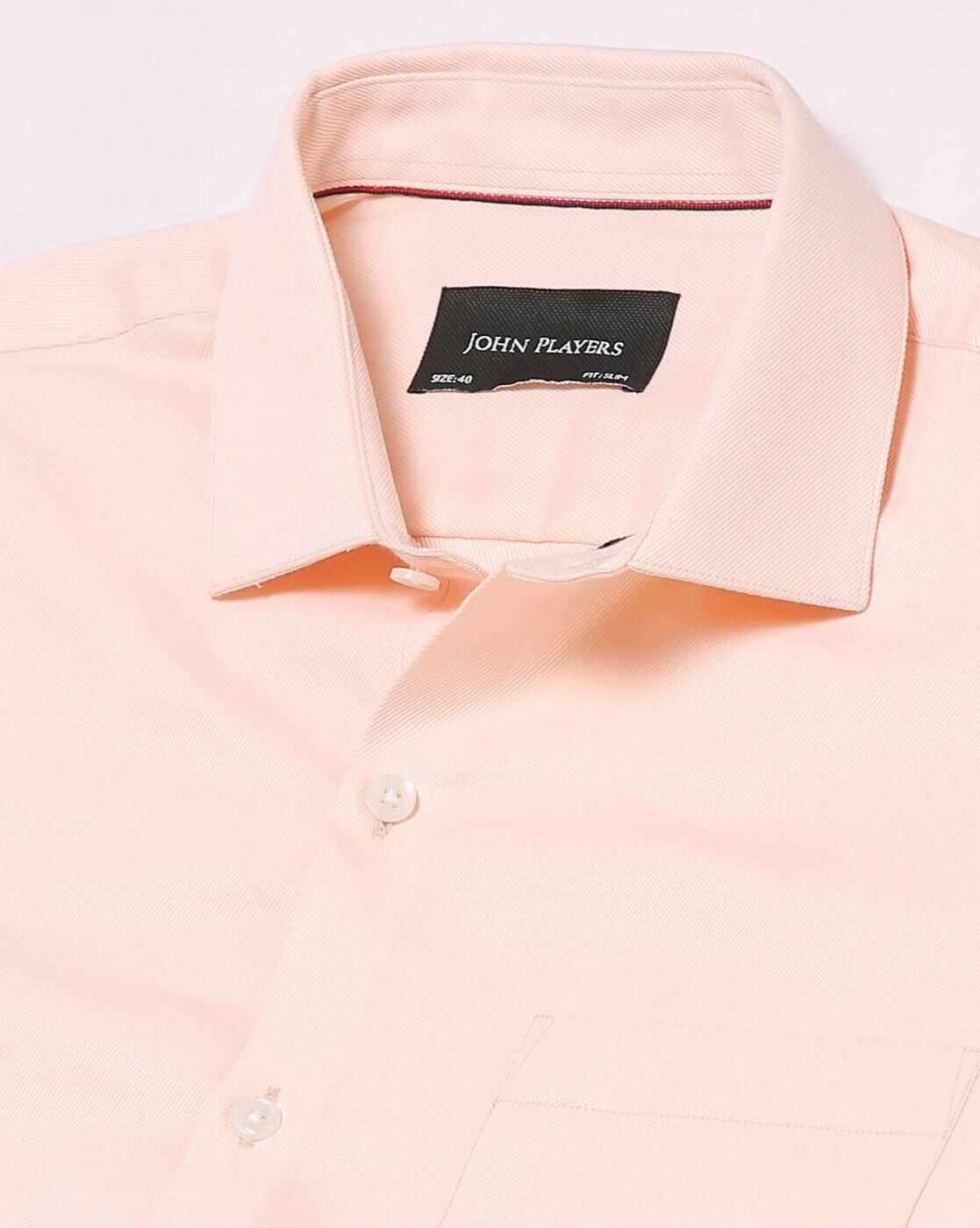 John Players | Men Slim Fit Shirt with Patch Pocket|4