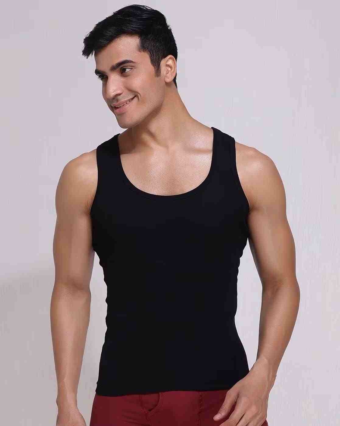John Players | Men Cotton Sleeveless Vest|2